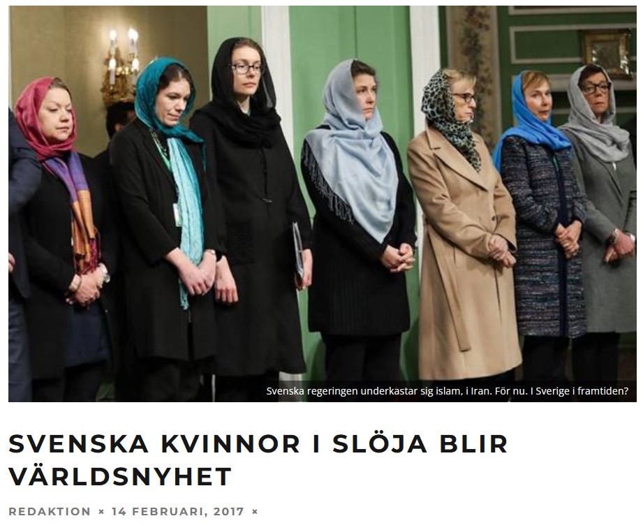 Kvinnliga s-ministrar med sharia-hucklen