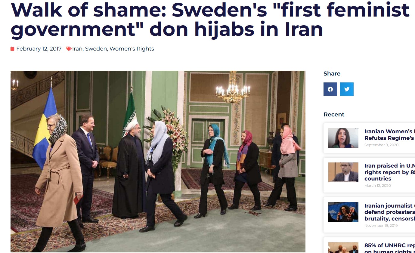 Kvinnliga s-ministrar med sharia-hucklen